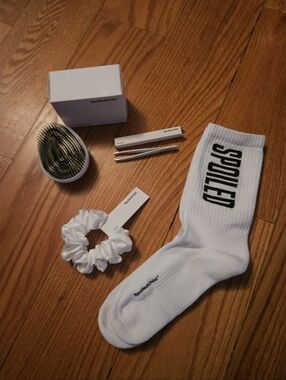 SPOILED White Crew Socks And Accessories